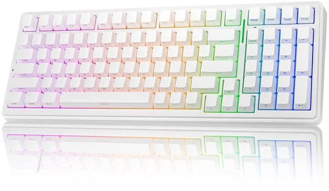 Main image of F99 Wireless Mechanical Keyboard,Triple-Mode(BT5.0/2.4GHz/USB-C),Gasket Mounted Creamy Keyboard with Linear Switches, Side Printed PBT Keycaps,RGB Backlit PC Gaming Keyboards for Win/Mac