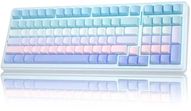 Main image of F99 Wireless Mechanical Keyboard,Triple-Mode(BT5.0/2.4GHz/USB-C),Gasket Mounted Creamy Keyboard with Linear Switches, Side Printed PBT Keycaps,RGB Backlit PC Gaming Keyboards for Win/Mac