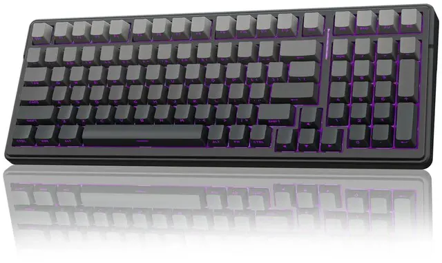 Alt view image 2 of 7 - Wireless Keyboard and Mouse Combo, F99 Pro Mechanical Keyboards,Gasket Hot Swappable Custom Keyboard+SC580 Wireless Gaming Mouse White