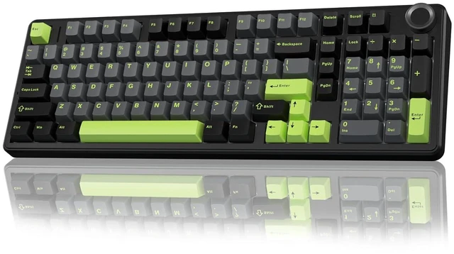 Alt view image 2 of 7 - Wireless Keyboard and Mouse Combo, F99 Pro Mechanical Keyboards with Knob,Tri-Mode Hot Swappable Custom Keyboard+SC580 Wireless Gaming Mouse Black