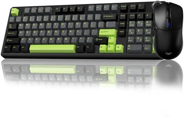 Main image of Wireless Keyboard and Mouse Combo, F99 Pro Mechanical Keyboards with Knob,Tri-Mode Hot Swappable Custom Keyboard+SC580 Wireless Gaming Mouse Black