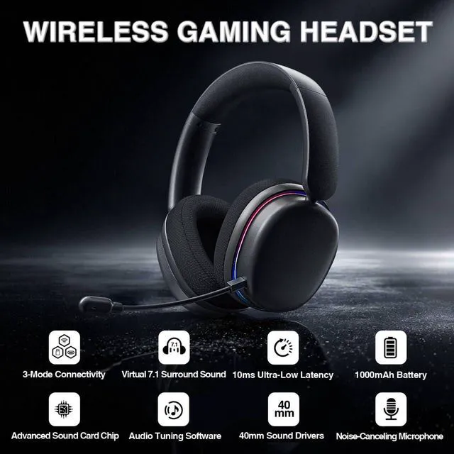 Alt view image 7 of 7 - Wireless Keyboard and Headset Combo, F75 Mechanical Keyboard G7 Pro Wireless Headset