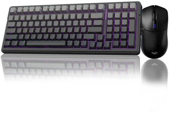 Main image of Wireless Keyboard and Mouse Combo, F99 Pro Mechanical Keyboards,Gasket Hot Swappable Custom Keyboard+SC580 Wireless Gaming Mouse Black