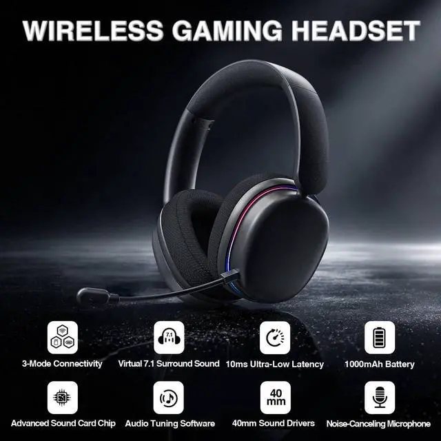 Alt view image 7 of 7 - Wireless Keyboard and Headset Combo, S75 Pro Mechanical Keyboard G7 Pro Wireless Headset
