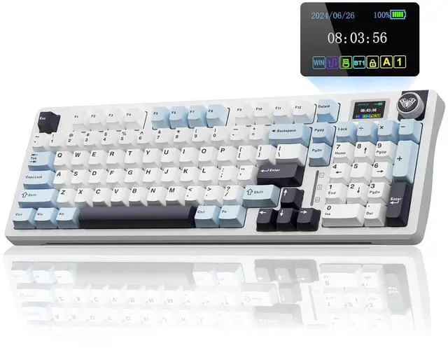 Alt view image 2 of 7 - S98 Pro Wireless Mechanical Keyboard with Screen & Knob SC800 Wireless Gaming Mouse