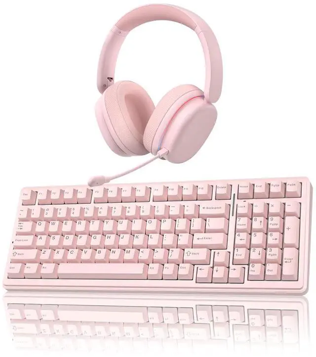 Main image of Wireless Silent Keyboard and Headset Combo, F99 Silent Mechanical Keyboard G7 Pro Wireless Headset