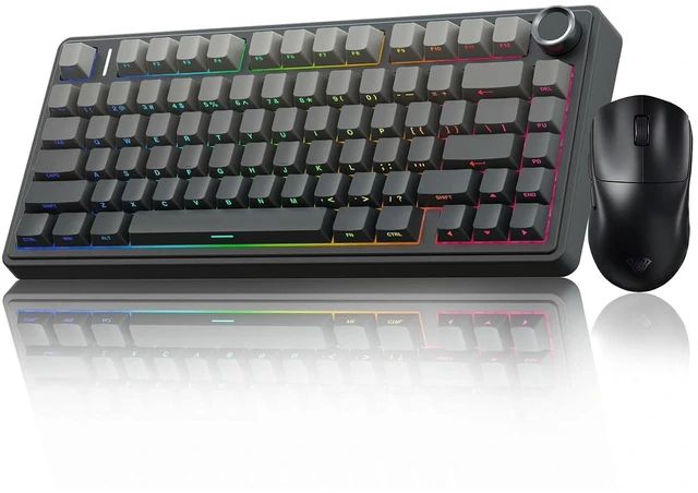 Main image of F75 Pro Wireless Mechanical Keyboard with Knob SC800 Wireless Gaming Mouse