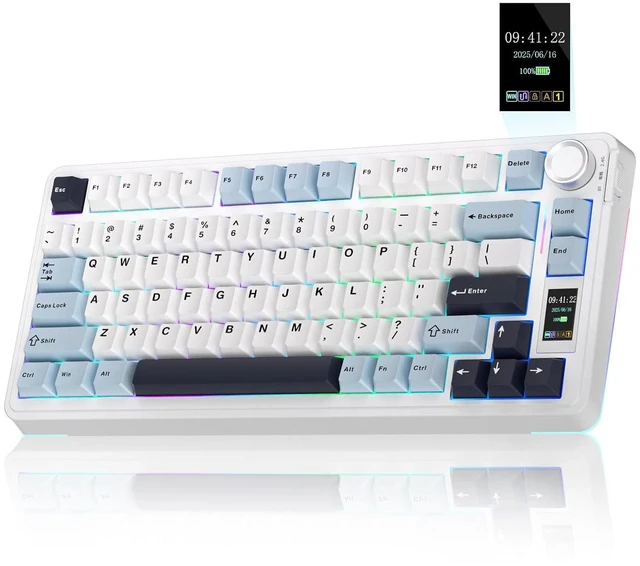 Main image of S75 PRO Wireless Mechanical Keyboard with Screen&Knob, 75% Hot Swappable Gaming Keyboard with Pre-lubed Switches, RGB Backlit, PBT Keycaps Creamy Sounding Pc Gaming Keyboards