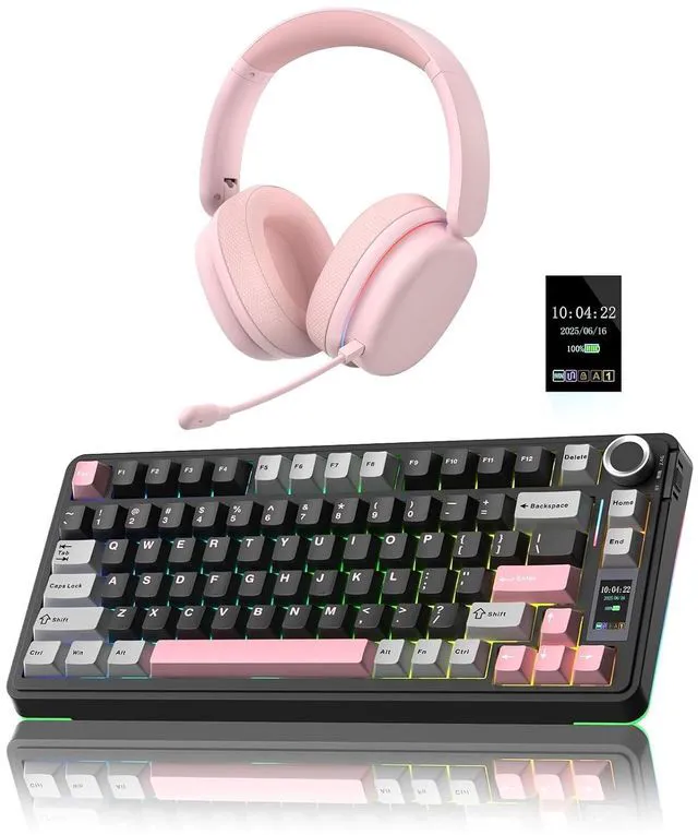 Main image of Wireless Keyboard and Headset Combo, S75 Pro Mechanical Keyboard G7 Pro Wireless Headset