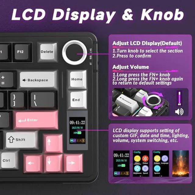 Alt view image 4 of 7 - Wireless Keyboard and Headset Combo, S75 Pro Mechanical Keyboard G7 Pro Wireless Headset