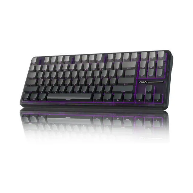 Alt view image 2 of 7 - F87 Pro Wireless Mechanical Keyboard,Tri-Mode BT5.0/2.4GHz/USB-C Gasket Hot Swappable Custom Keyboard+SC580 Wireless Gaming Mouse Black