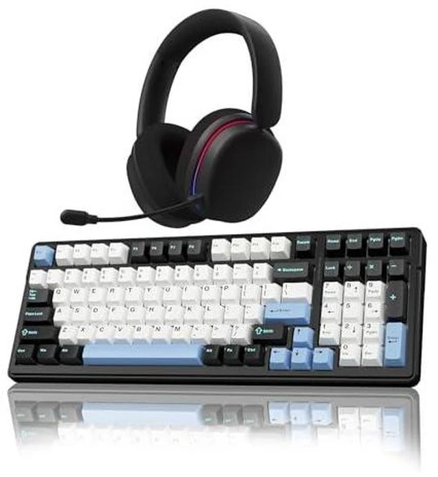 Main image of Wireless Keyboard and Headset Combo, F99 Mechanical Keyboard G7 Pro Wireless Headset