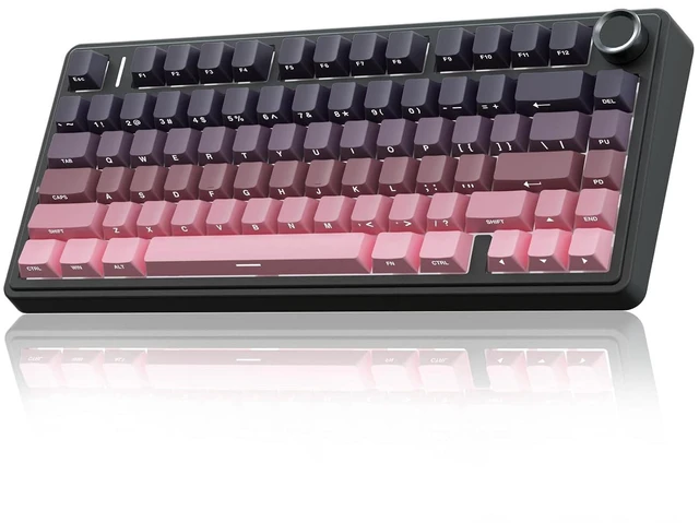 Alt view image 2 of 7 - Wireless Keyboard and Mouse Combo, F75 Pro Mechanical Keyboards,75% Gasket Hot Swappable Custom Keyboard+SC580 Wireless Gaming Mouse Black