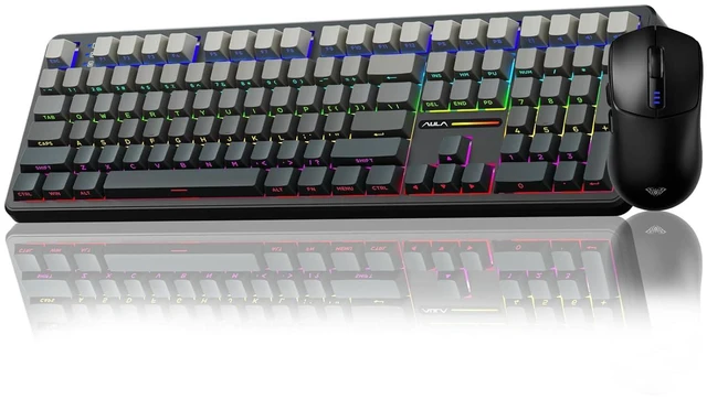 Main image of Wireless Keyboard and Mouse Combo, F108 Full Size Mechanical Keyboard SC580 Tri-Mode Gaming Mouse