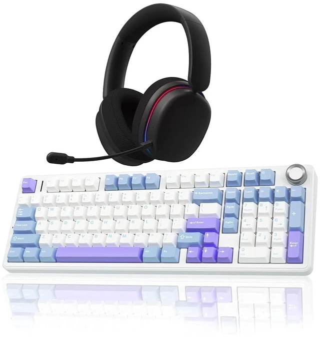 Main image of Wireless Keyboard and Headset Combo, F99 Pro Mechanical Keyboard G7 Pro Wireless Headset