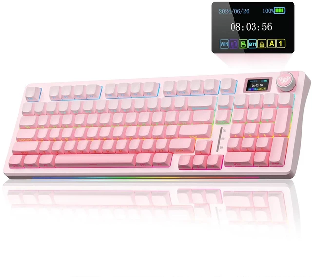 Alt view image 2 of 7 - S98 Pro Wireless Mechanical Keyboard with Screen & Knob SC800 Wireless Gaming Mouse