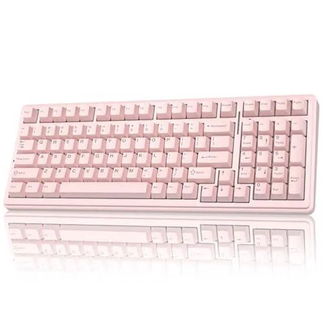 Alt view image 2 of 7 - Wireless Silent Keyboard and Headset Combo, F99 Silent Mechanical Keyboard G7 Pro Wireless Headset