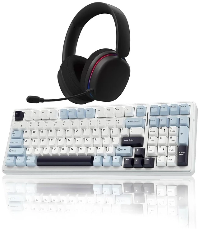 Main image of Wireless Keyboard and Headset Combo, F99 Mechanical Keyboard G7 Pro Wireless Headset
