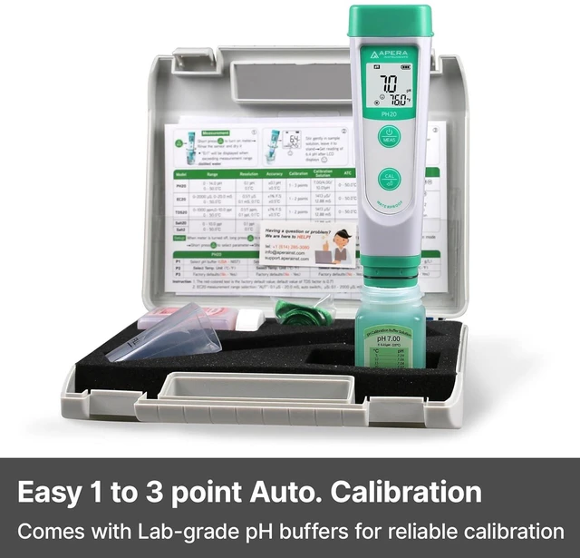 Alt view image 2 of 7 - AI209 Value Series PH20 Waterproof pH Tester Kit, ±0.1 pH Accuracy