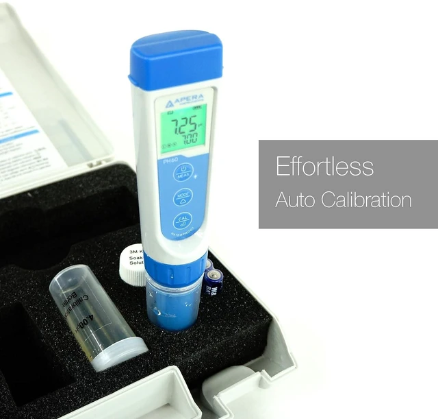 Alt view image 3 of 7 - AI311 Premium Series PH60 Waterproof pH Pocket Tester Kit, Replaceable Probe, ±0.01 pH Accuracy, Lcd display