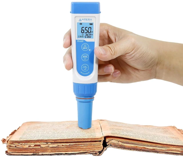 Alt view image 2 of 7 - , LLC-AI312 Premium Series PH60F Flat pH Pocket Tester Kit for Surface pH Test e.g. Skin, Textiles, Paper, etc, ±0.01 pH Accuracy