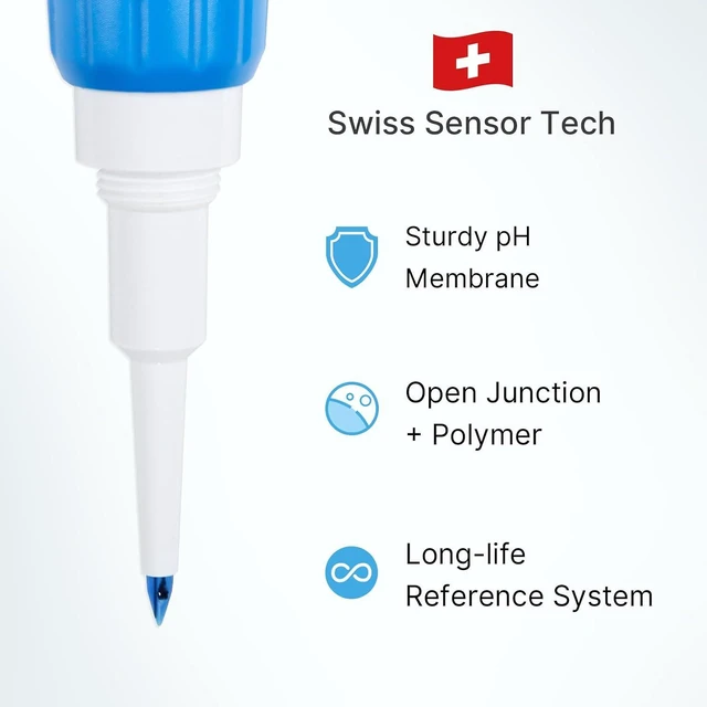 Alt view image 4 of 7 - Premium Series PH60S Food pH Meter Tester Kit with Food-Grade Swiss Spear pH Electrode, ±0.01 pH Accuracy, -2.00-16.00 pH Range (AI313)