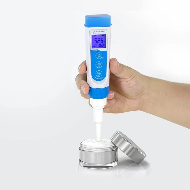 Alt view image 7 of 7 - Premium Series PH60S Food pH Meter Tester Kit with Food-Grade Swiss Spear pH Electrode, ±0.01 pH Accuracy, -2.00-16.00 pH Range (AI313)
