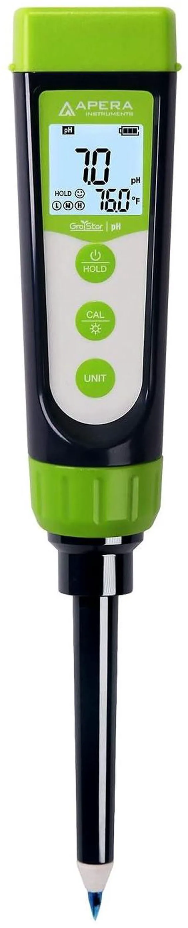 Main image of AI102G GroStar Series GS2 Soil pH Pen Tester Kit for Direct Soil Test and Nutrient Solutions Test with Replaceable Swiss Spear pH Probe, Gen II