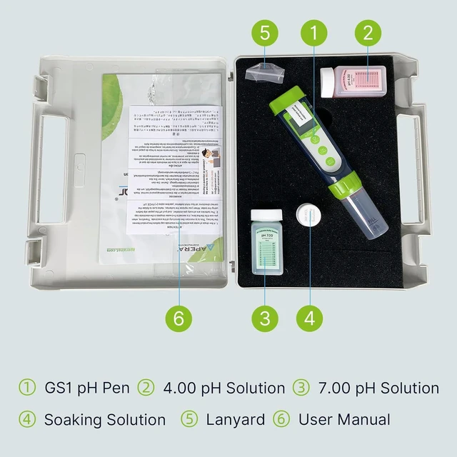 Alt view image 3 of 5 - AI101G GroStar Series GS1 pH Pen Tester Kit with Replaceable Double-Junction pH Probe for Hydroponics Water Quality Testing, Gen II