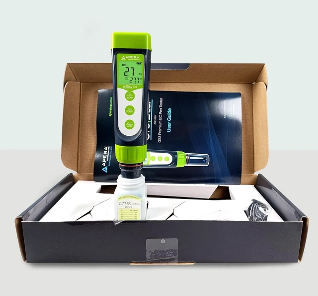 Alt view image 5 of 5 - AI103G GroStar Series GS3 EC/500ppm/700ppm Pen Tester Kit with Replaceable Titanium EC Probe for Hydroponics Water Quality Testing, Gen II