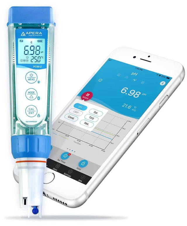 Main image of PC60-Z Bluetooth Multi-Parameter pH/Conductivity/TDS/Salinity/Resistivity Smart Meter Tester Powered by ZenTest Mobile App with Cloud-Based Datalogger