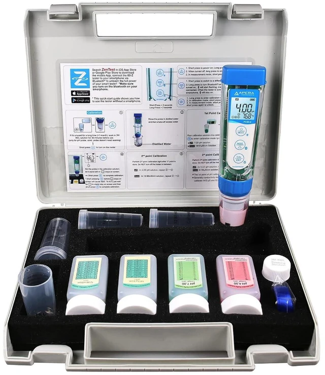 Alt view image 5 of 7 - PC60-Z Bluetooth Multi-Parameter pH/Conductivity/TDS/Salinity/Resistivity Smart Meter Tester Powered by ZenTest Mobile App with Cloud-Based Datalogger
