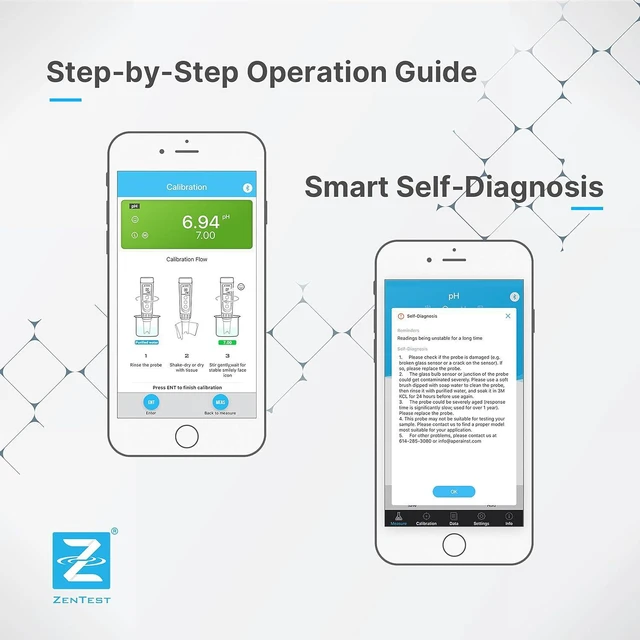 Alt view image 7 of 7 - PC60-Z Bluetooth Multi-Parameter pH/Conductivity/TDS/Salinity/Resistivity Smart Meter Tester Powered by ZenTest Mobile App with Cloud-Based Datalogger