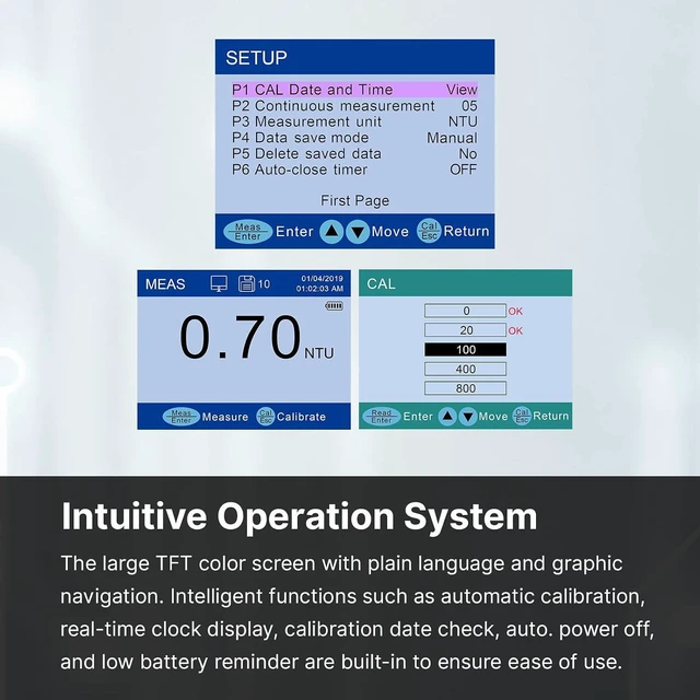 Alt view image 6 of 7 - TN480 Portable Turbidity Meter with GLP Data Logger, ISO 7027 Compliant