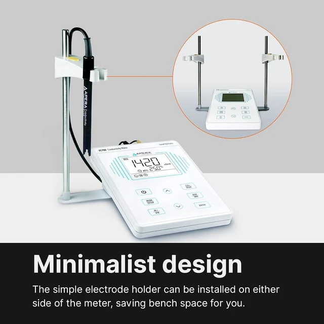Alt view image 3 of 5 - EC700 Benchtop Conductivity/Temperature Meter, 1% F.S Accuracy, 0-200.0 mS/cm Range, 1-4 Points Auto. Calibration