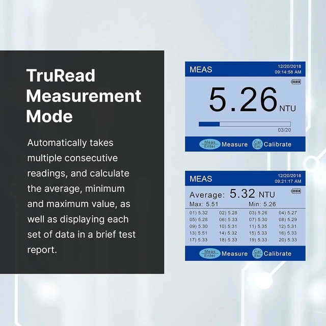 Alt view image 5 of 6 - TN500 Portable White Light Turbidity Meter with Data Logger, EPA 180.1 Compliant (AI483)