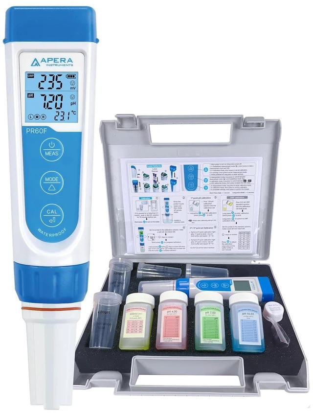Main image of PR60F Premium pH/ORP (Redox) Tester Kit with Dual Flat Sensor Pre-calibrated for High-Accuracy Simultaneous pH/ORP/Temp. Measurement