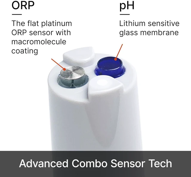 Alt view image 3 of 6 - PR60F Premium pH/ORP (Redox) Tester Kit with Dual Flat Sensor Pre-calibrated for High-Accuracy Simultaneous pH/ORP/Temp. Measurement