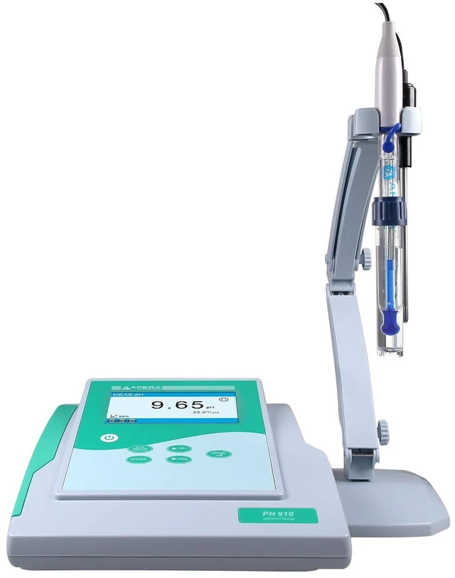 Alt view image 2 of 6 - PH910 Benchtop Lab pH Meter Kit with LabSen 211 Refillable Glass pH Electrode