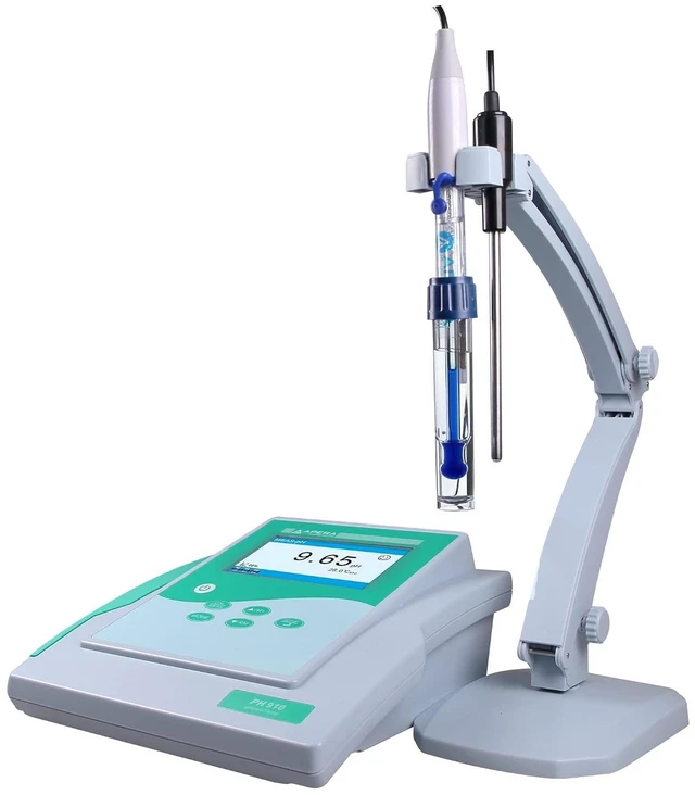 Alt view image 3 of 6 - PH910 Benchtop Lab pH Meter Kit with LabSen 211 Refillable Glass pH Electrode