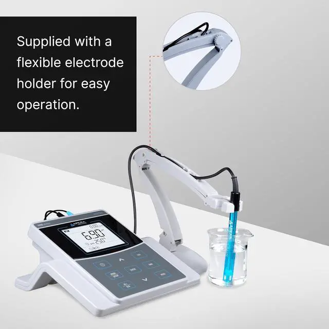 Alt view image 5 of 6 - AI521 PH800 Laboratory Benchtop pH Meter Kit, 0.01 pH Accuracy, GLP Data Management (USB Output), BNC Connector
