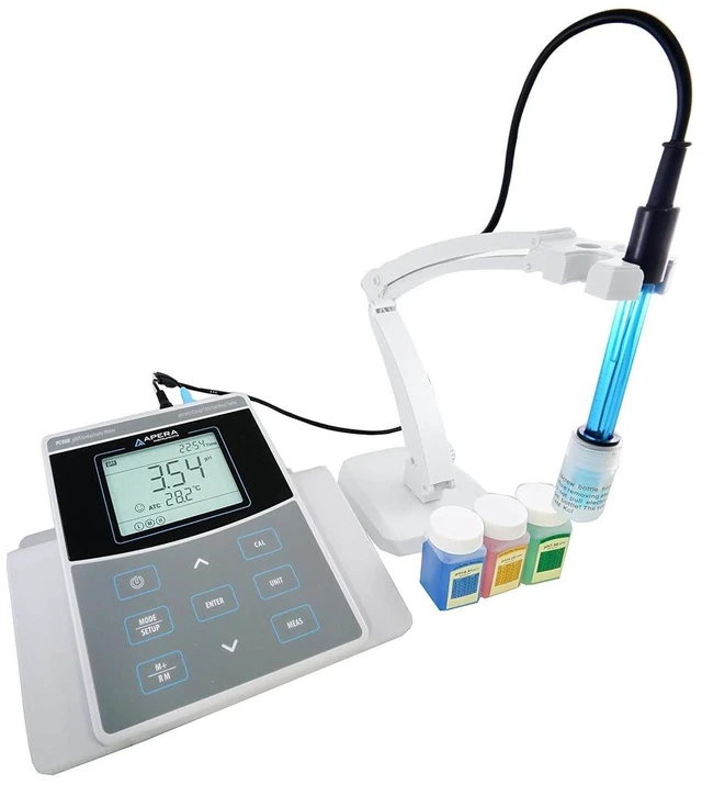 Main image of PC800 Benchtop pH/Conductivity/TDS/Salinity/Resistivity/Temp. Multiparameter Meter Kit, 0.01 pH/1% F.S Accuracy AI523