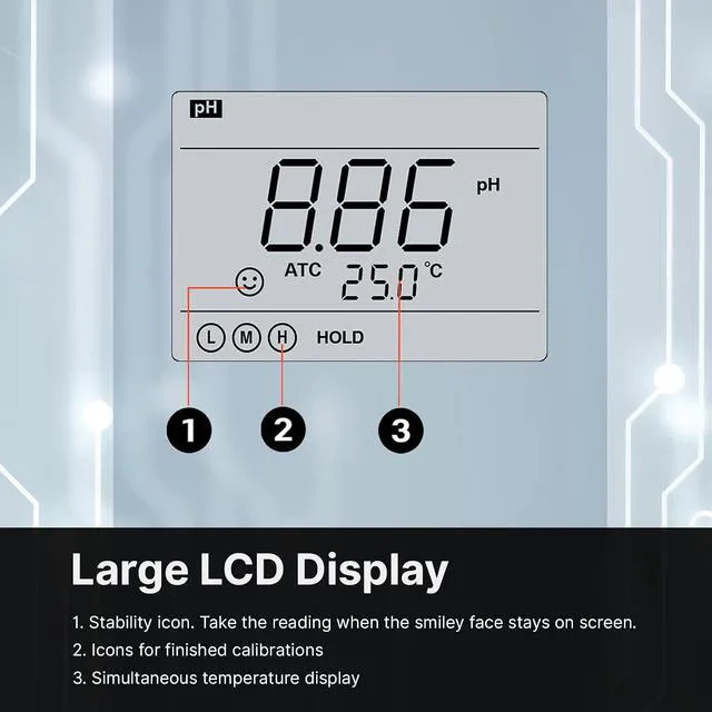 Alt view image 5 of 6 - Value Series PH850 Portable Handheld pH Meter Kit (AI5510)