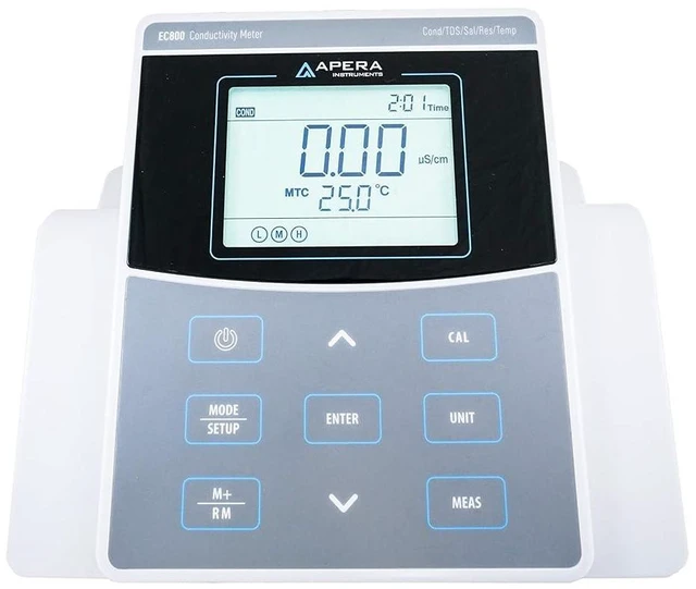 Alt view image 5 of 6 - AI522 EC800 Laboratory Benchtop Conductivity/TDS/Salinity/Resistivity/Temp. Meter Kit, 1% F.S Accuracy, GLP Data Management (USB output), Plastic/Glass