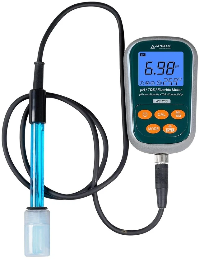 Alt view image 3 of 5 - WS200 Fluoride/pH/Conductivity 7-in-1 Portable Meter Kit