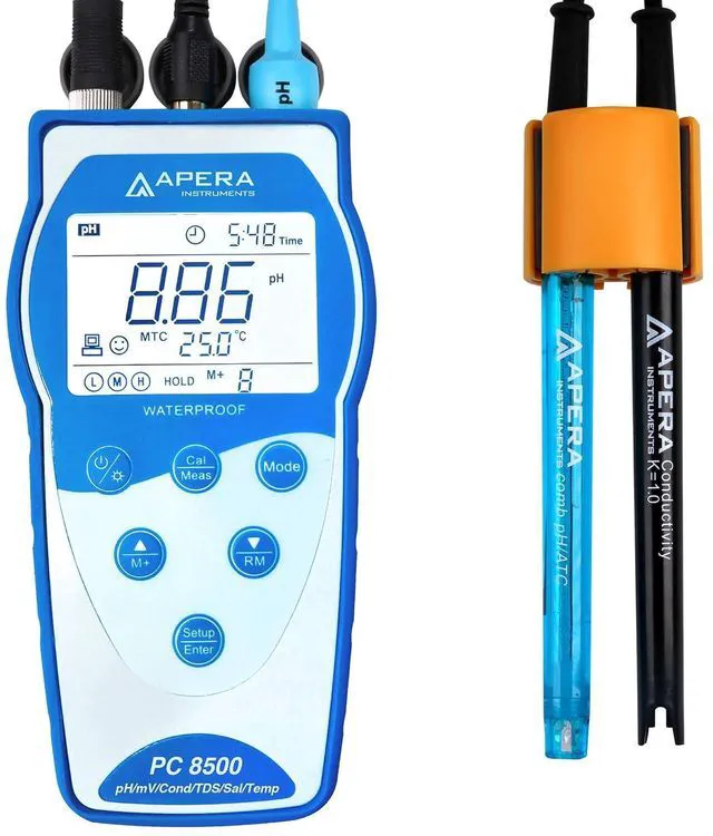 Main image of Premium Series PC8500 Portable Handheld pH/Conductivity Meter Kit (AI5524)