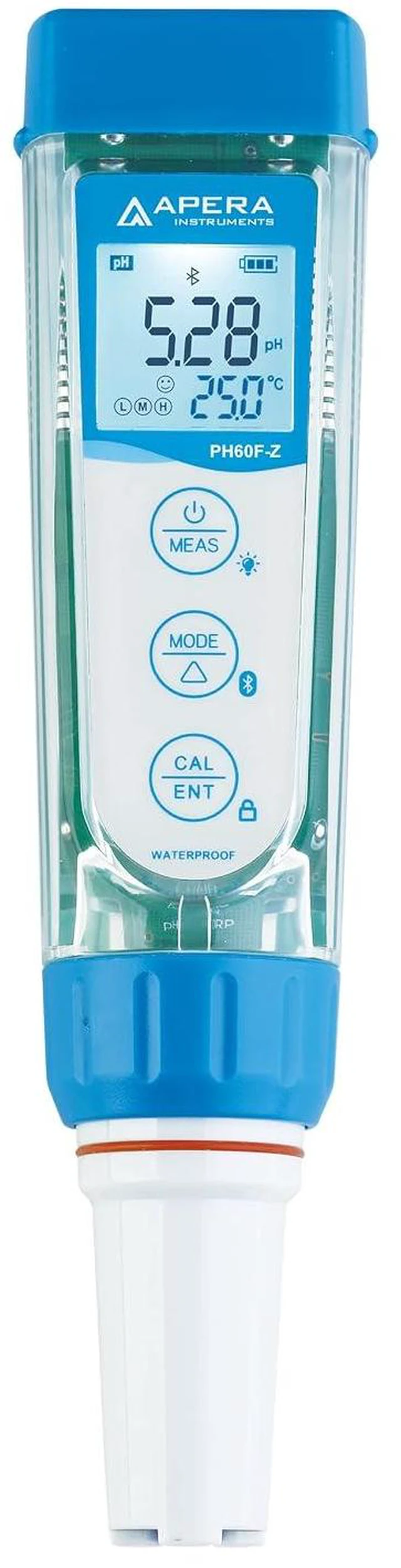 Alt view image 2 of 3 - PH60F-Z Smart Flat pH Tester Powered by ZenTest Mobile App