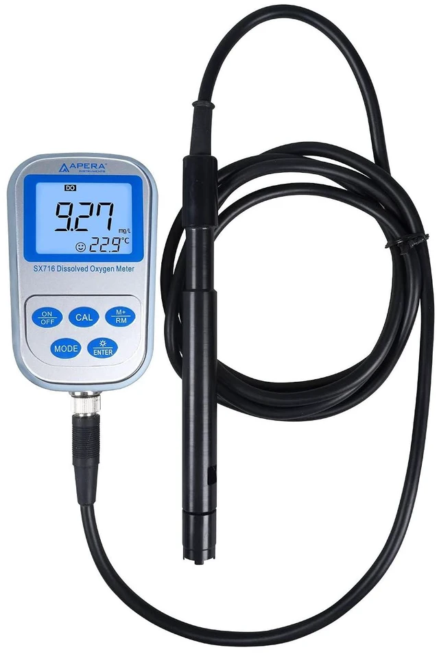 Alt view image 2 of 7 - SX716 Portable Lab Dissolved Oxygen DO Meter, Waterproof, Automatic Temperature, Salinity Compensation and Calibration Silver AI461