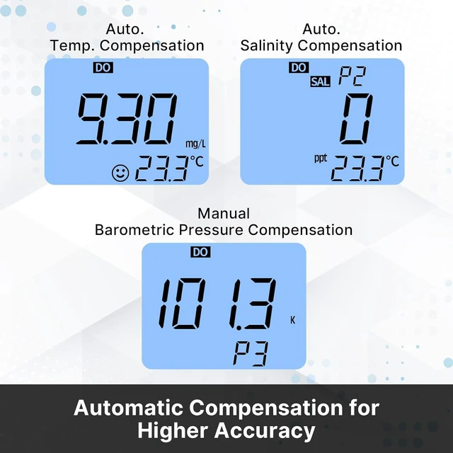 Alt view image 6 of 7 - SX716 Portable Lab Dissolved Oxygen DO Meter, Waterproof, Automatic Temperature, Salinity Compensation and Calibration Silver AI461