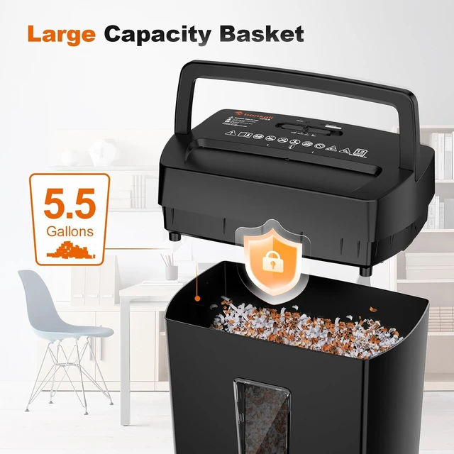 Alt view image 6 of 7 - Bonsaii Micro Cut Paper Shredder, 12-Sheet, Home Office, 5.5-Gallon bin